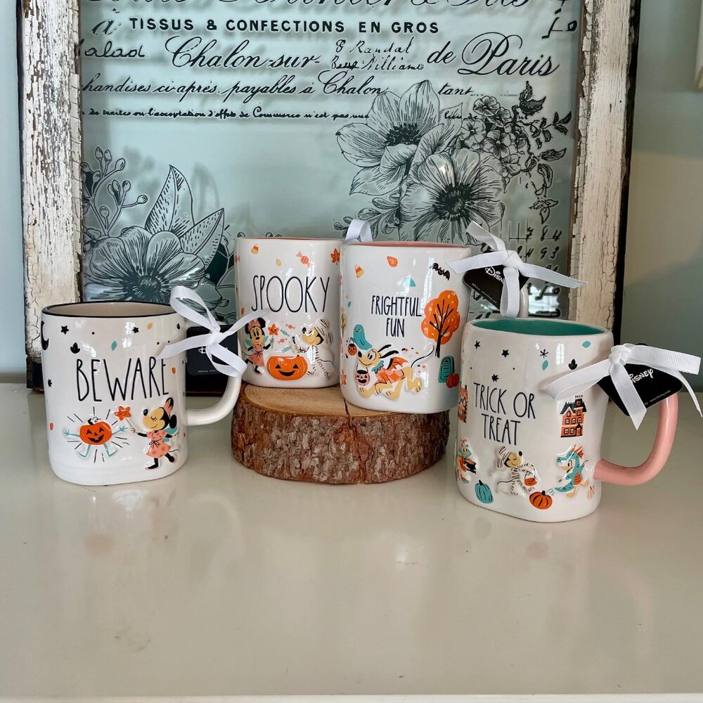 NEW WITH TAGS Disney & Rae Dunn Halloween Mug Collection - Set of 4